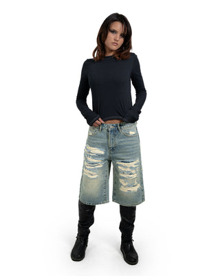 Black Cropped Longsleeve